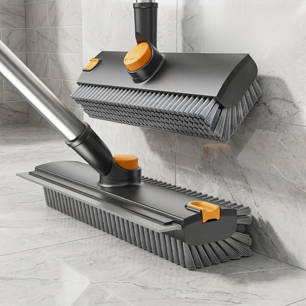 Long Handle Rotating Grout Brush – Deep Cleaning Floor Scrubber