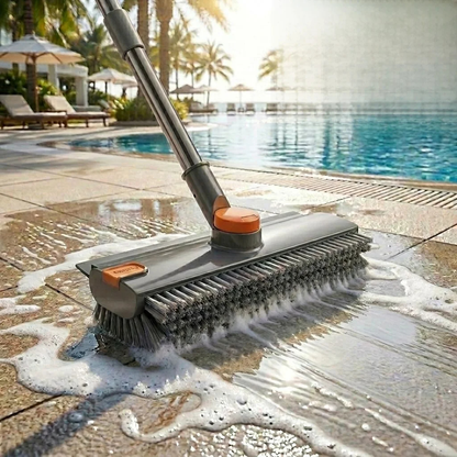 Long Handle Rotating Grout Brush – Deep Cleaning Floor Scrubber