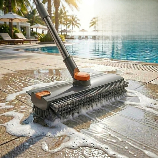 Long Handle Rotating Grout Brush – Deep Cleaning Floor Scrubber