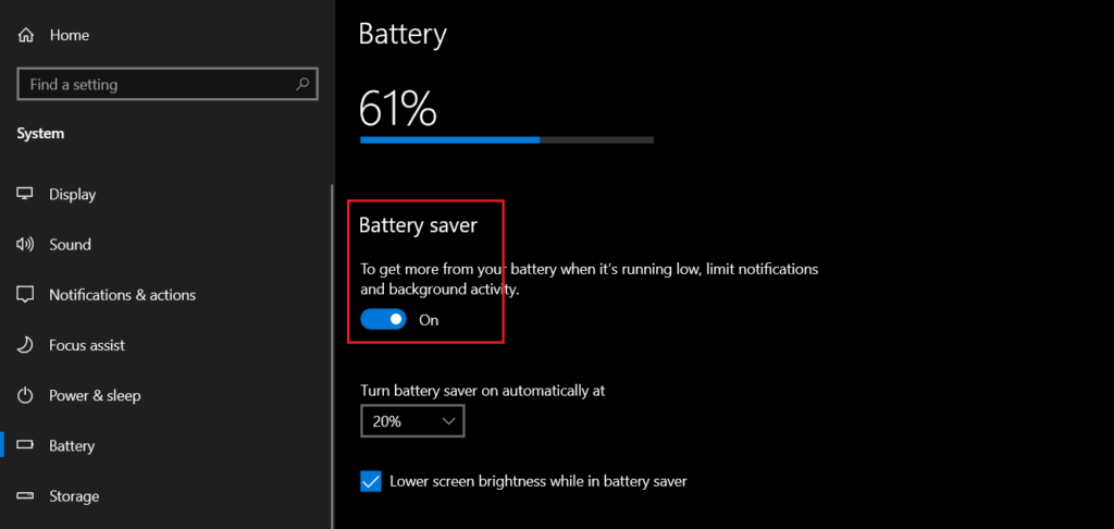 windows battery saver